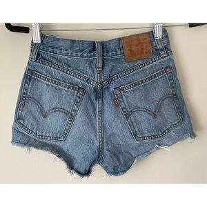 Levi's Blue Denim Shorts, Size 24 Cut-off Shorts